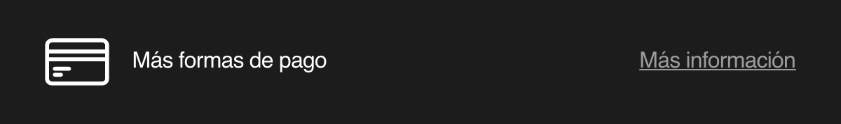 Más formas de pago