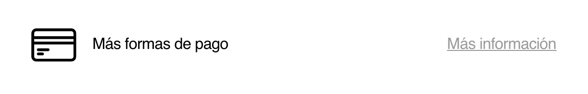 Más formas de pago