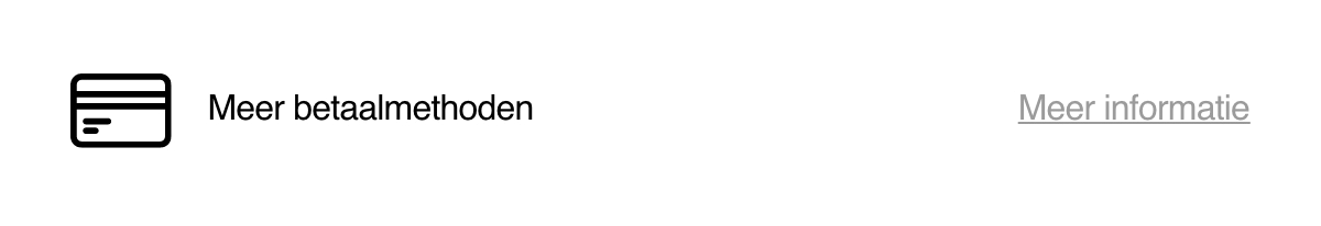 Meer betaalmethoden
