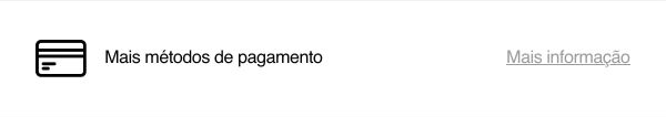 Mais métodos de pagamento