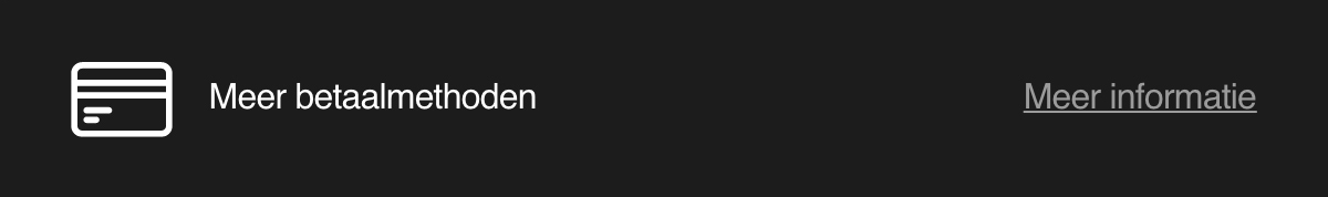 Meer betaalmethoden
