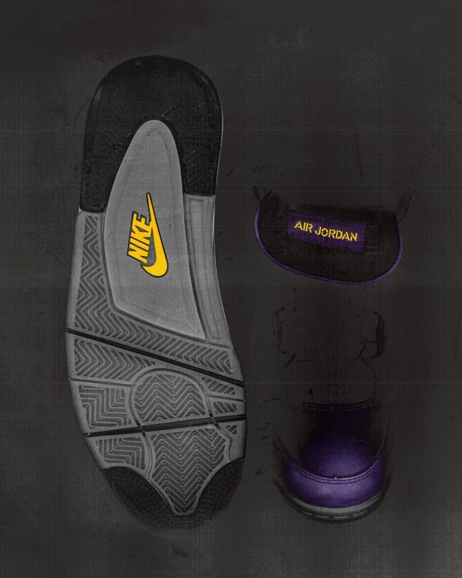 Air Jordan 4 Imperial Purple - détails et matières