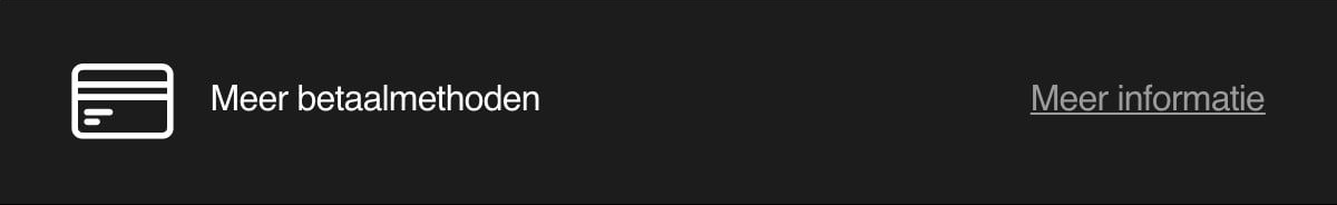 Meer betaalmethoden