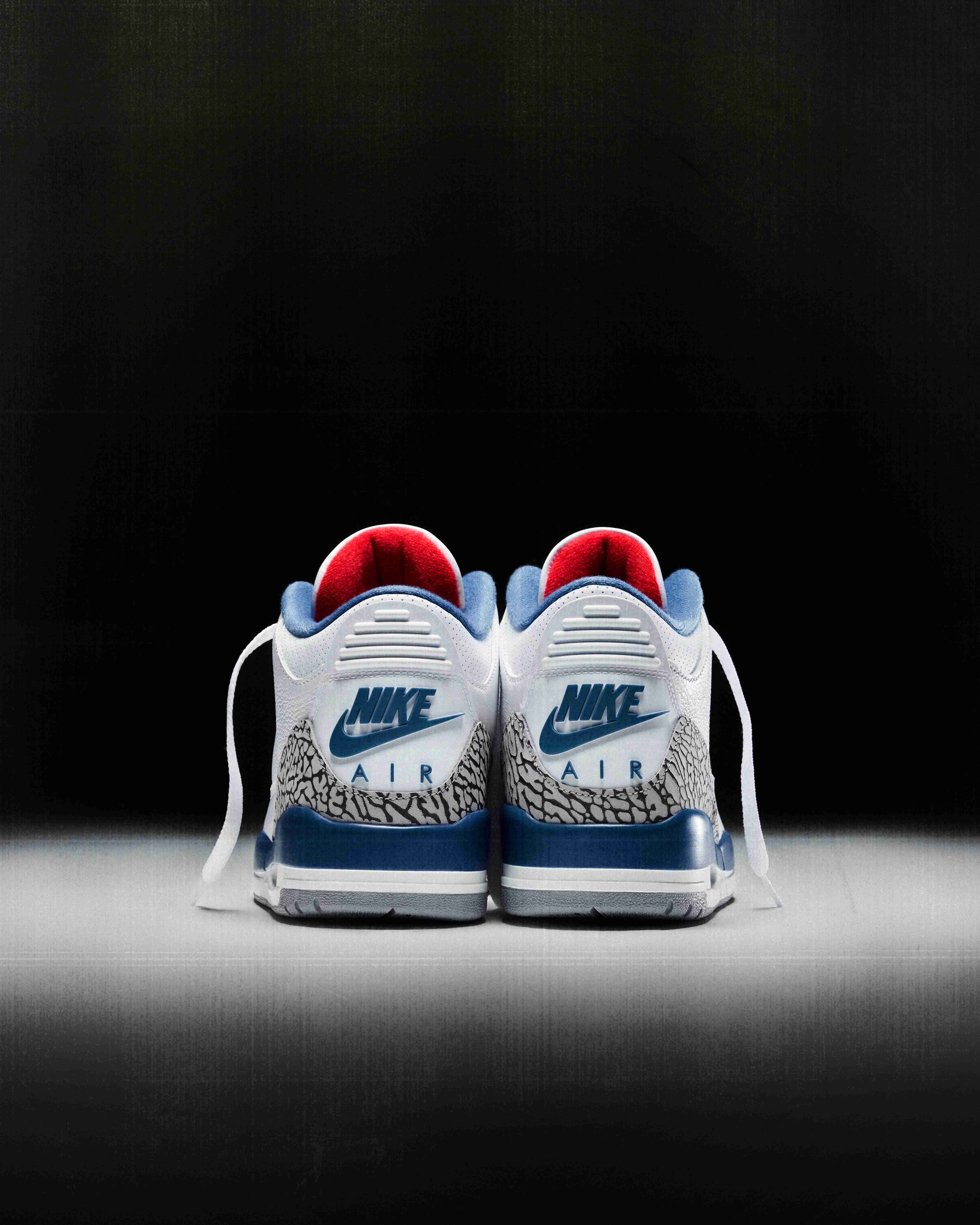 Détail Air Jordan 3 Retro True Blue